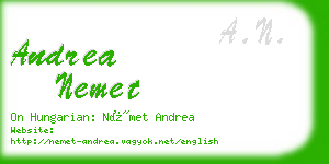 andrea nemet business card